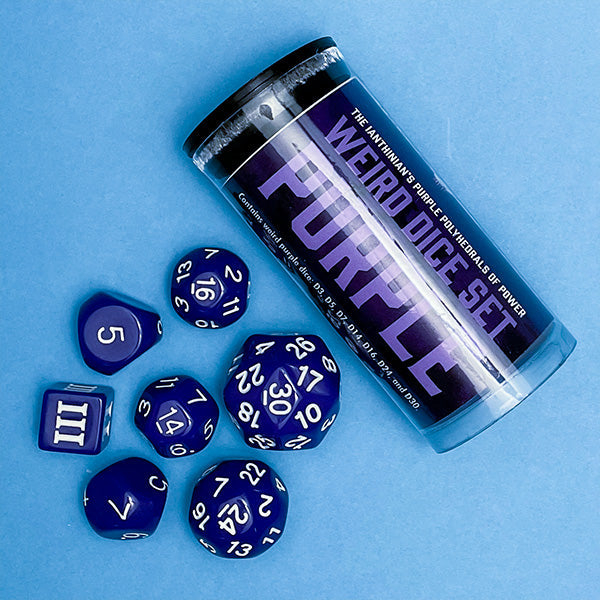 Weird Dice Set for Dungeon Crawl Classics RPG - Purple