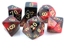 Chessex Gemini: Black-Red/Gold 7 Dice Set