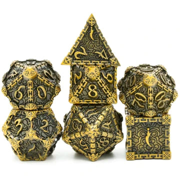 Foam Brain Games Dagger of Venom: Golden PRG Metal Dice Set