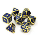 Die Hard Dice 7 Die Metal Dice Set: Mythica Gold Sapphire