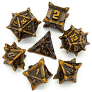Foam Brain Games: Warrior's Flail: Metal RPG Dice Set: Golden