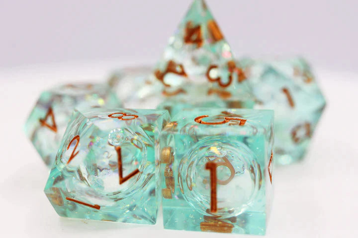 Foam Brain Games Sharp Edge Liquid Core RPG Dice Set: Green