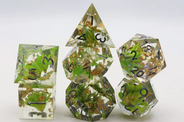 Foam Brain Games Sharp Edge Green Lotus RPG Dice Set