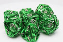 Foam Brain Games Green Hollow Hearts RPG Metal Dice Set