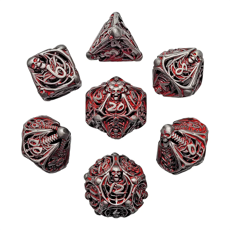 Forged Gaming Grim Sacrifice Hollow Metal RPG Dice Set