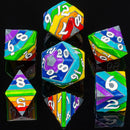 Hymgho Solid Metal Dice - Rainbow Pride Set (7)