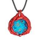 Hymgho Dragon Claw Necklace with D20 - Red