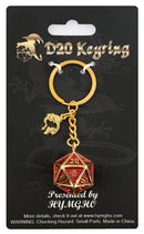 Hymgho D20 Keychain Draconis - Gold and Ruby