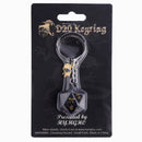 Hymgho D20 Keychain Barbarian - Black with Gold