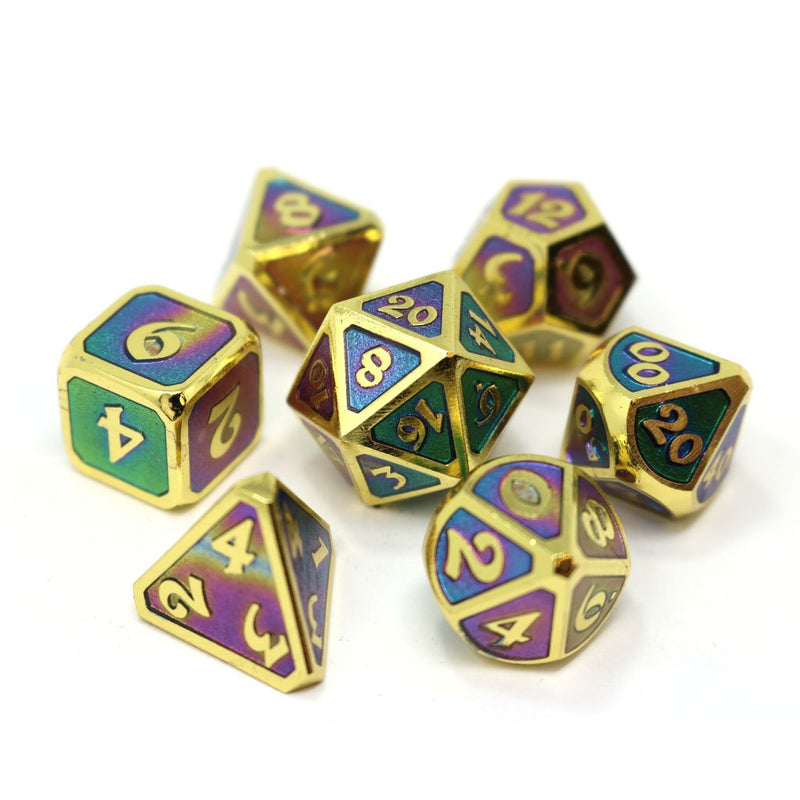 Die Hard Dice 7 Die Metal Dice Set: Mythica Helios