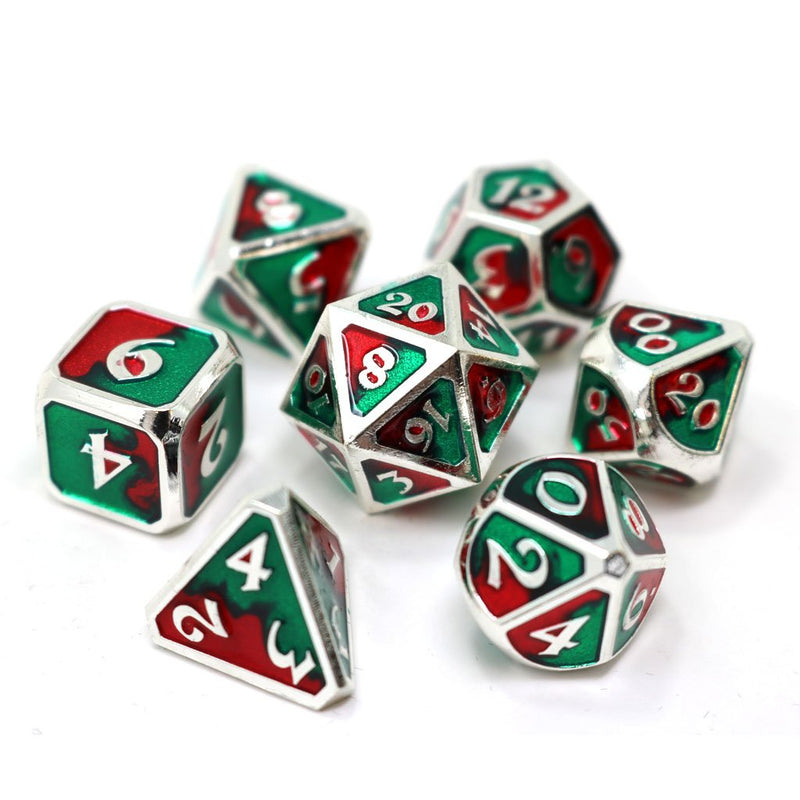 Die Hard Dice 7 Die Metal Dice Set: Spellbinder Holly Daze