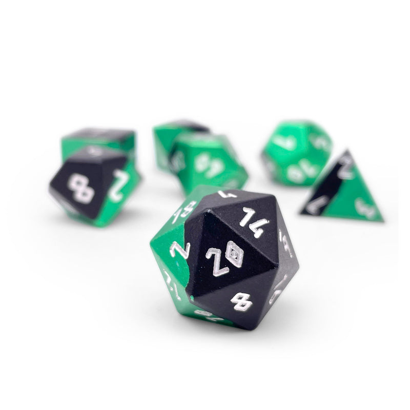 Norse Foundry 7 Die Aluminum Hybrid Dice Set: Poisoned Shards