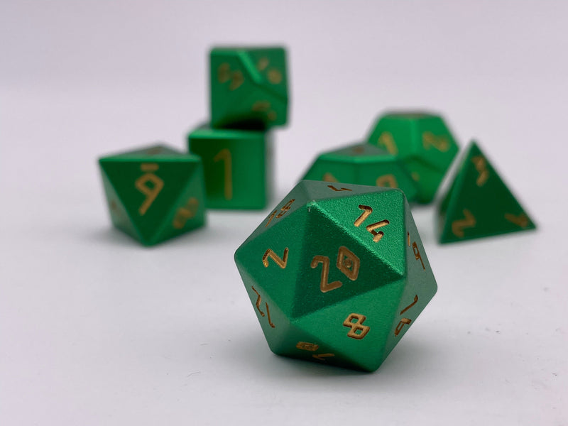 Norse Foundry 7 Die Aluminum Dice Set: Orb of Acid Splash