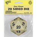 Koplow Games 20 Sided Die (55mm) Countdown D20 - Ivory