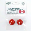 Koplow Games Round Dice D6 (1 Pair) - Red