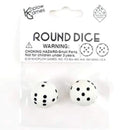 Koplow Games Round Dice D6 (1 Pair) - White