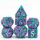 Foam Brain Games: Metal RPG Dice Set: Dragon Scale: Lagoon