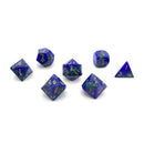 Norse Foundry 7 Die Gemstone RPG Dice Set: Lapis Malachite