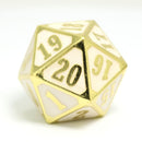 Die Hard Dice Roll Down Counter - Shiny Gold with White