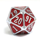 Die Hard Dice Roll Down Counter - Shiny Silver with Ruby