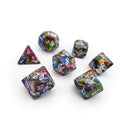 Norse Foundry 7 Die Gemstone RPG Dice Set: Mardi Gras