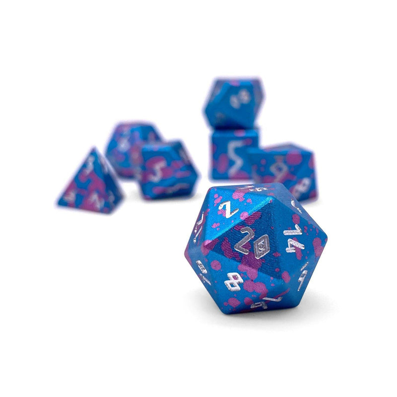 Norse Foundry 7 Die Aluminum Wonderous Dice Set: Miami Dice