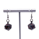 Norse Foundry Ioun Stone D20 Dice Earring Set: Nightmare Black