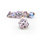 Norse Foundry 7 Die Glass RPG Dice Set: Pebble Rainbow K9 Glass