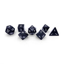 Norse Foundry 7 Die Gemstone RPG Dice Set: Black Obsidian