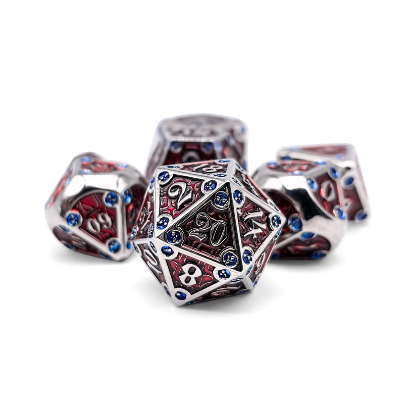 Norse Foundry 7 Die Metal RPG Dice Set: Dungeon Delve Vampiric Corruption
