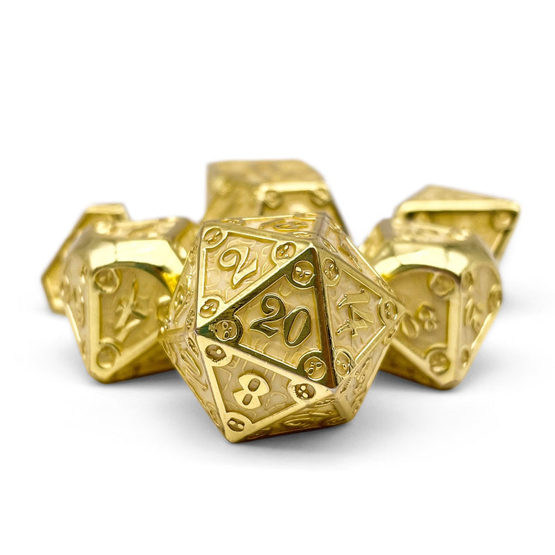 Norse Foundry 7 Die Metal RPG Dice Set: Dungeon Delve Enchanted Parchment