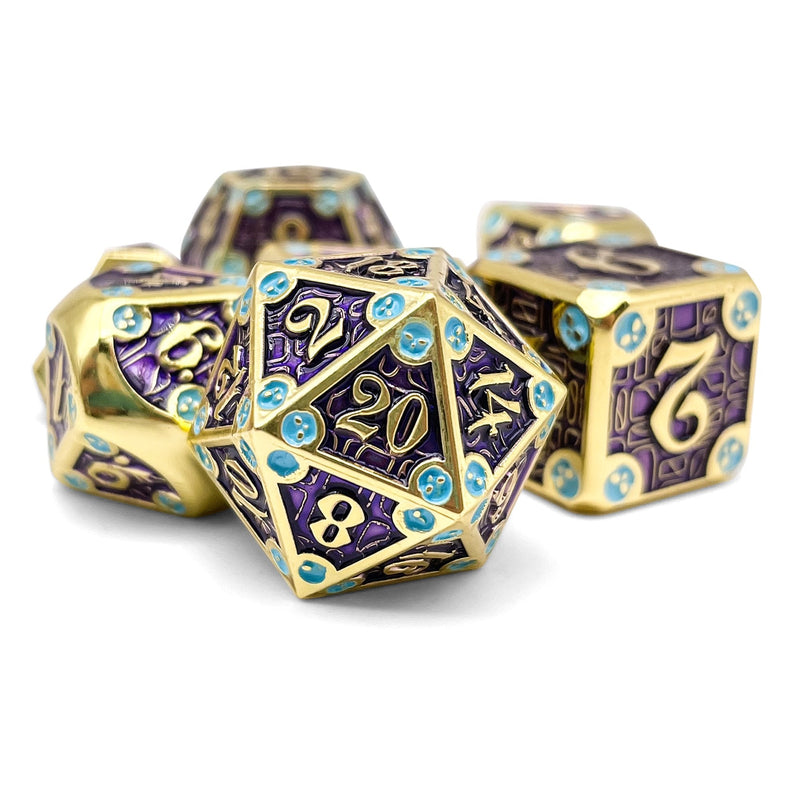 Norse Foundry 7 Die Metal RPG Dice Set: Dungeon Delve Royal Crown