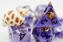 Foam Brain Games Sharp Edge RPG Dice Set: Purple Coral & Sea Snail