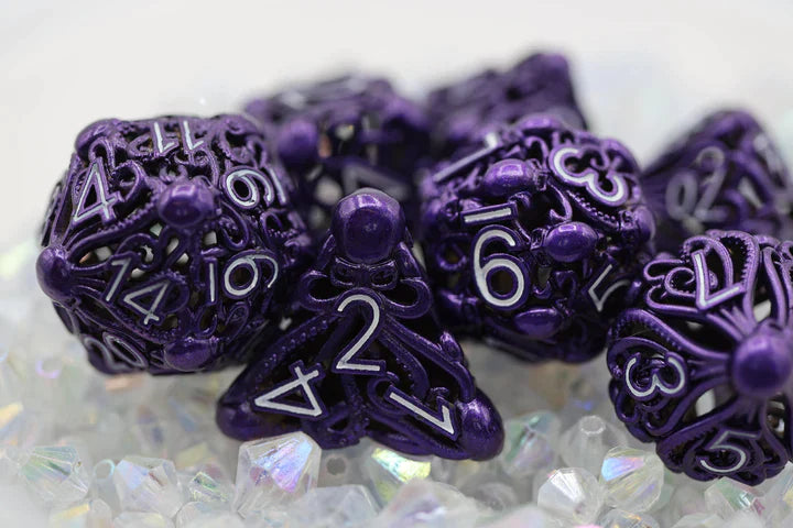 Foam Brain Games Hollow Mind Eater: Electric Purple RPG Metal Dice Set