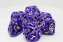 Foam Brain Games Purple Jeweled Hollow Hearts RPG Metal Dice Set