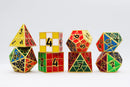 Foam Brain Games Puzzle Cubes: Gold Metal RPG Metal Dice Set