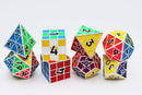 Foam Brain Games Puzzle Cubes: Silver Metal RPG Metal Dice Set