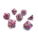 Norse Foundry 7 Die Gemstone RPG Dice Set: Pyrite Red Imperial Jasper Trustone
