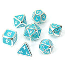 Die Hard Dice 7 Die Metal Dice Set: AfterDark Neon Rain