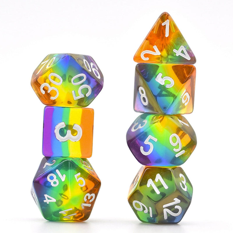 Foam Brain Games Translucent Rainbow RPG Dice Set