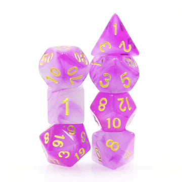 Foam Brain Games Purple Milky RPG Dice Set
