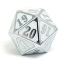Die Hard Dice Roll Down Counter - Shiny Silver with White