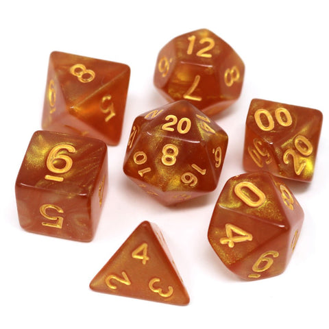 Die Hard Dice 7 Die RPG Dice Set: Summer Solstice