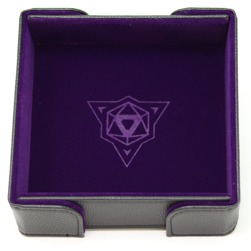 Die Hard Dice Table Armor Folding Square Tray: Purple Velvet