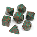 Die Hard Dice 7 Die Metal Dice Set: Unearthed - Sage