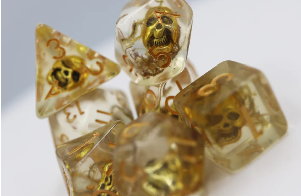 Foam Brain Games Pirate Skull RPG Dice Set