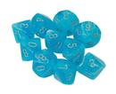 Chessex Luminary: Sky/Silver 7 Dice Set