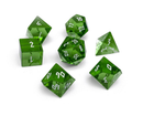Norse Foundry 7 Die Glass RPG Dice Set: Emerald Zircon Glass