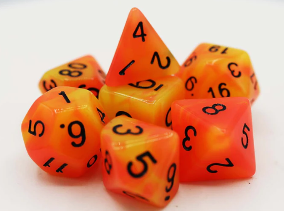 Foam Brain Games Glow In the Dark Arcturus RPG Dice Set