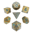 Forged Gaming Warworn Gold 7-Piece Metal Dice Set